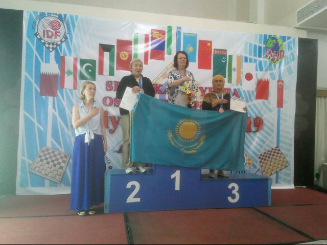Дәуренбекова Жауһар 2.07.2019 жылы дойбыдан Азия чемпионатының күміс жүлдегері