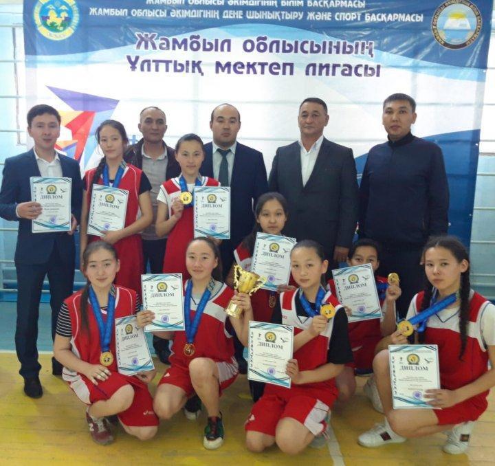 Жамбыл облысында Ұлттық мектеп лигасында 16-17 сәуір аралығында баскетболдан 6 сынып оқушылары І орын иеленді